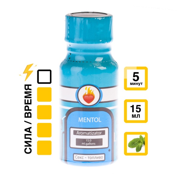 Купить Ароматизатор Ментол 15 мл с УльтраБутил, Изобутилнитрит эффектом действия, в Мурманске, цена: 1 150 ₽